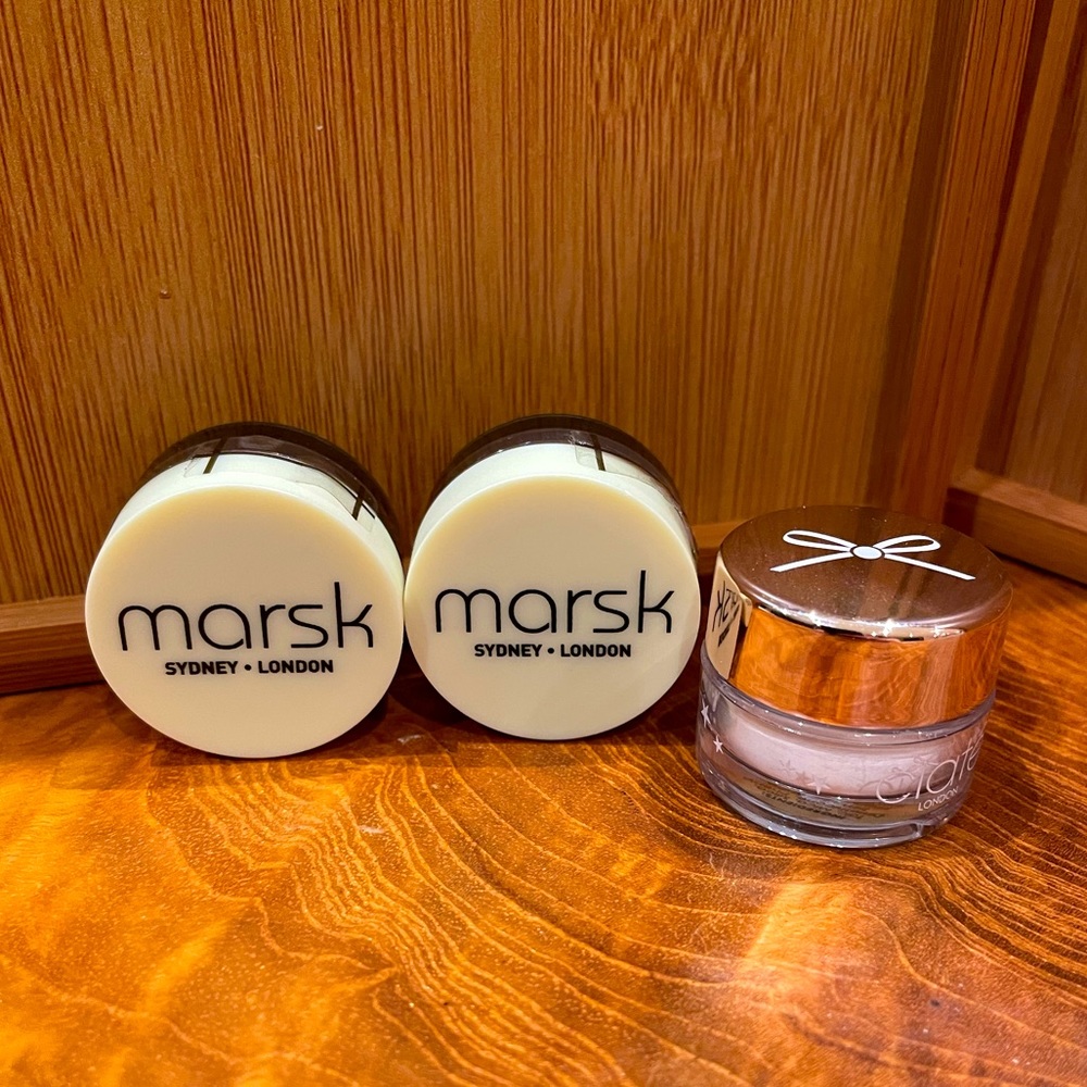 Marsk and Ciate loose shimmery powder.